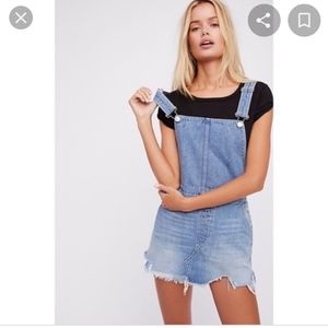 Free People torn up jumper skirt overalls size 4